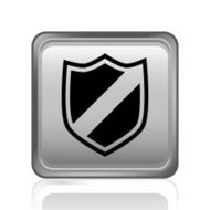 Shield icon on a square button - SteelSeries N2