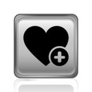 Heart icon on a square button - SteelSeries
