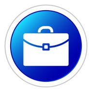 Briefcase icon on a round button - StickerSeries