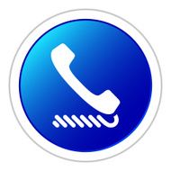 Telephone icon on a round button - StickerSeries