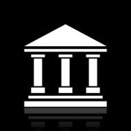 Bank icon on a black background - WhiteSeries N5