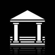 Bank icon on a black background - WhiteSeries N8