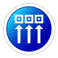 Logistics icon on a round button - StickerSeries