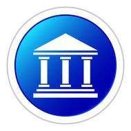 Bank icon on a round button - StickerSeries N8