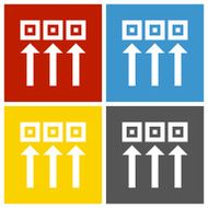 Logistics icon on square buttons - SquareSeries