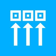 Logistics icon on a blue background - SmoothSeries