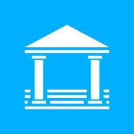 Bank icon on a blue background - SmoothSeries N9
