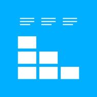 Bar Graph icon on a blue background - SmoothSeries N55