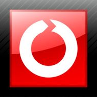Chevron Chart icon on a square button - SleekSeries