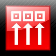 Logistics icon on a square button - SleekSeries