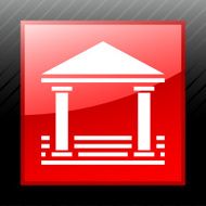 Bank icon on a square button - SleekSeries N9