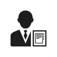 Businessman icon on a white background - SingleSeries N16