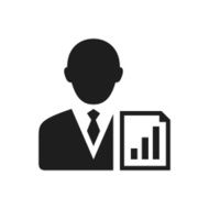 Businessman icon on a white background - SingleSeries N17
