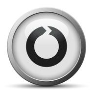 Chevron Chart icon on a silver button - SilverSeries