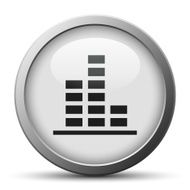 Bar Graph icon on a silver button - SilverSeries N52