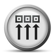 Logistics icon on a silver button - SilverSeries