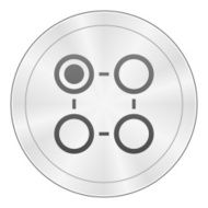 Flowchart icon on a round button - SharpSeries