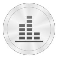 Bar Graph icon on a round button - SharpSeries N52