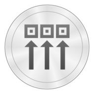 Logistics icon on a round button - SharpSeries