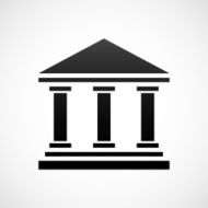 Bank icon on a white background - ShadeSeries N8