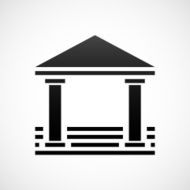 Bank icon on a white background - ShadeSeries N9
