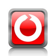Chevron Chart icon on a square button - RubyRedSeries