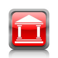 Bank icon on a square button - RubyRedSeries N6