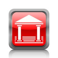 Bank icon on a square button - RubyRedSeries N9