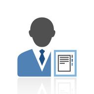 Businessman icon on a white background - RoyalSeries N16