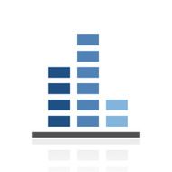 Bar Graph icon on a white background - RoyalSeries N51