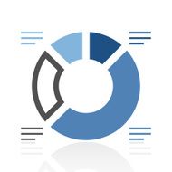 Donut Chart icon on a white background - RoyalSeries