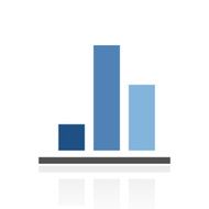 Bar Graph icon on a white background - RoyalSeries N52