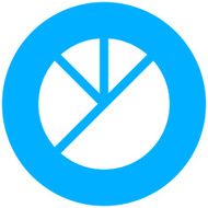 Pie Chart icon on a round button - RoundSeries