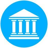 Bank icon on a round button - RoundSeries N6