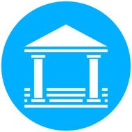 Bank icon on a round button - RoundSeries N8