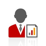 Businessman icon on a white background - ProSeries N17