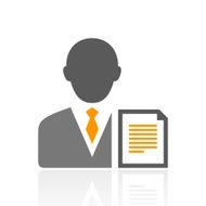 Businessman icon on a white background - ProSeries N18