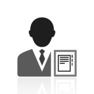 Businessman icon on a white background - PrimeSeries N16