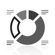 Donut Chart icon on a white background - PrimeSeries N2