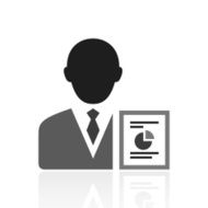 Businessman icon on a white background - PrimeSeries N19