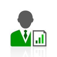 Businessman icon on a white background - FreshSeries N17