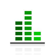 Bar Graph icon on a white background - FreshSeries N49