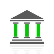 Bank icon on a white background - FreshSeries N7