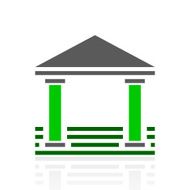 Bank icon on a white background - FreshSeries N8