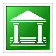 Bank icon on a square button - FlatSeries N9