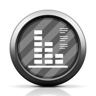 Bar Graph icon on a round button - EliteSeries N49