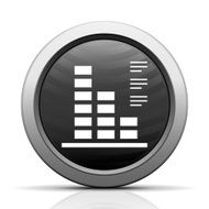 Bar Graph icon on a round button - ElectSeries N49