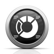 Donut Chart icon on a round button - ElectSeries N2