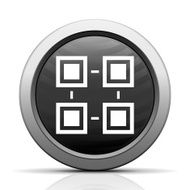 Flowchart icon on a round button - ElectSeries N2