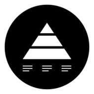 Pyramid icon on a round button - DimSeries N3